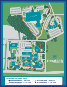 walking trail around Forsyth Tech main campus